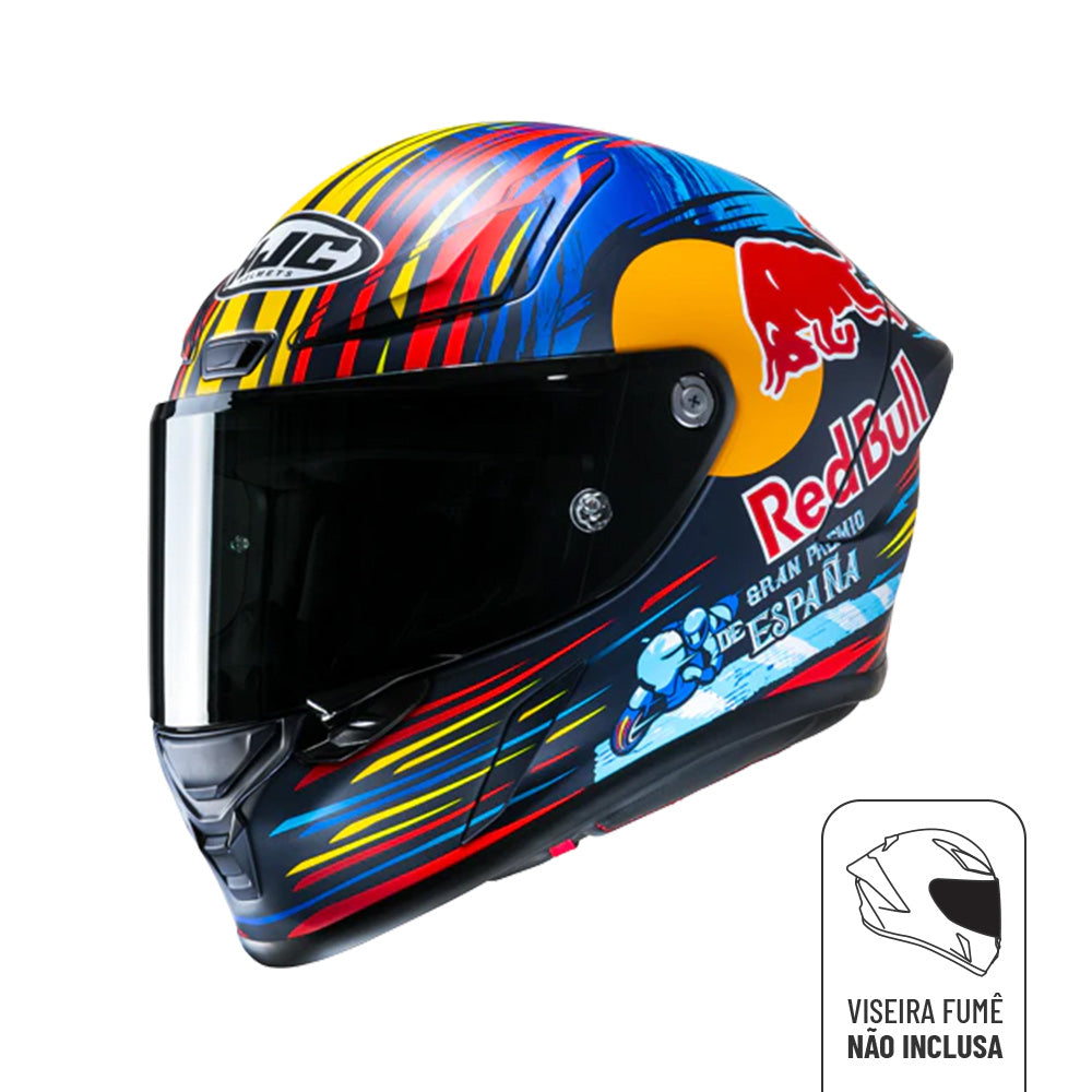 Capacete Hjc Rpha 1 Red Bull Jerez Azul Vermelho Amarelo