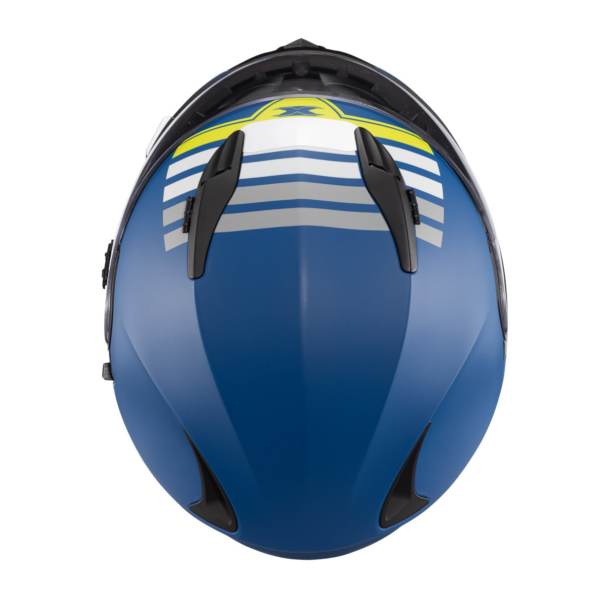 Capacete Texx Fechado Wing Grid Azul Verde Branco